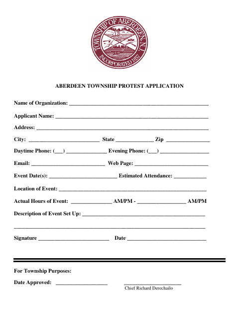 First page of the Protest Application