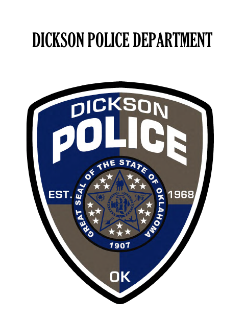 First page of the Police Department Employment Application