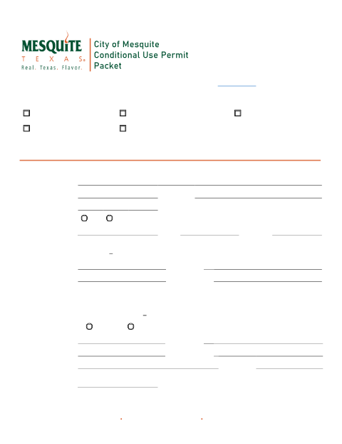 First page of the Conditional Use Permit Application