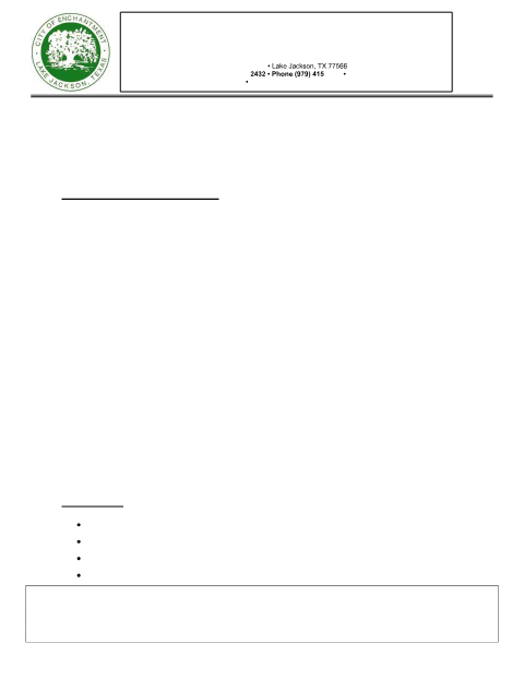 First page of the Commercial Permit Application Packet