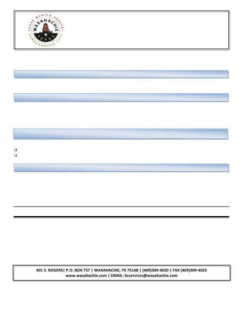 First page of the Swimming Pool Permit Application