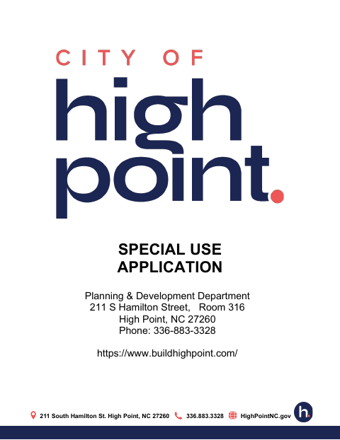 First page of the Special Use Permit Application