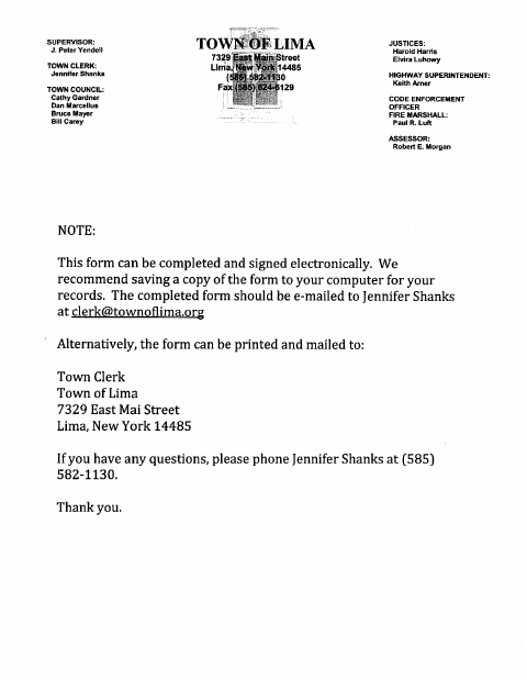 First page of the Peddler, Hawker, or Solicitor License Application