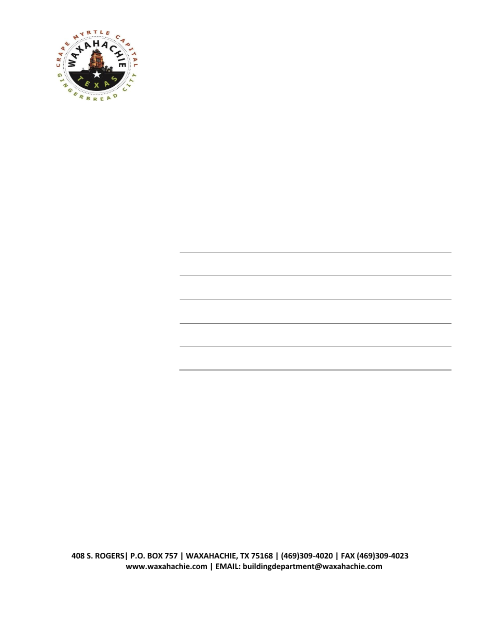 First page of the Energy Code Certification