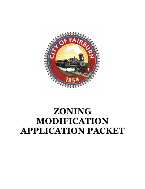 First page of the Zoning Modification Application