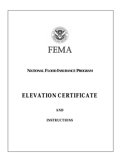 First page of the Elevation Certificate