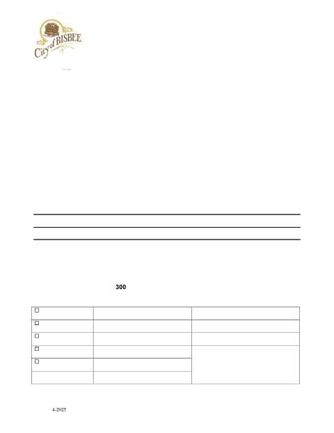 First page of the Board of Adjustment Variance or Appeal Application