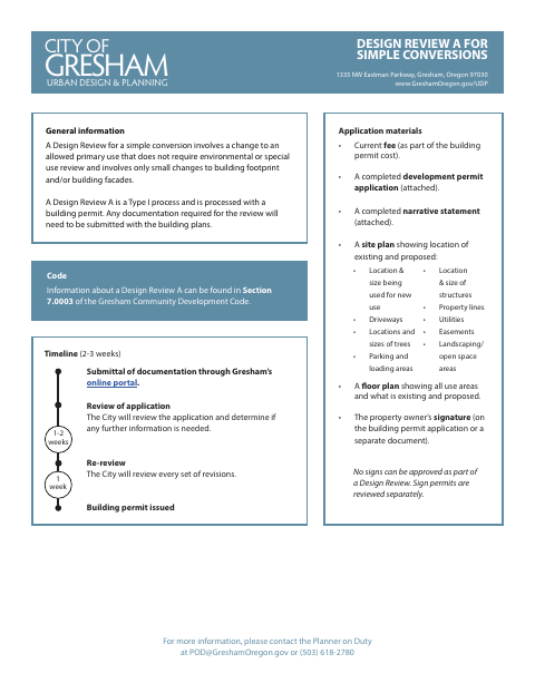 First page of the Design Review A for Simple Conversions