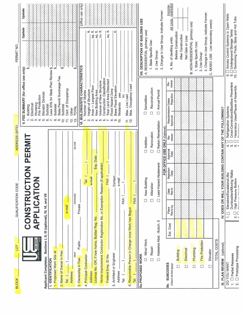 First page of the Construction Jacket