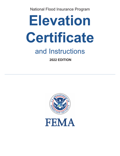 First page of the Elevation Certificate and Instructions