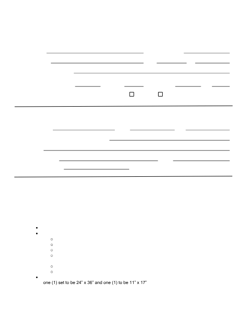 First page of the Residential Permit Application and Submittal Checklist