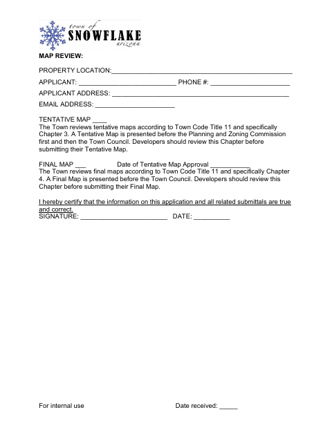 First page of the Map Review Request