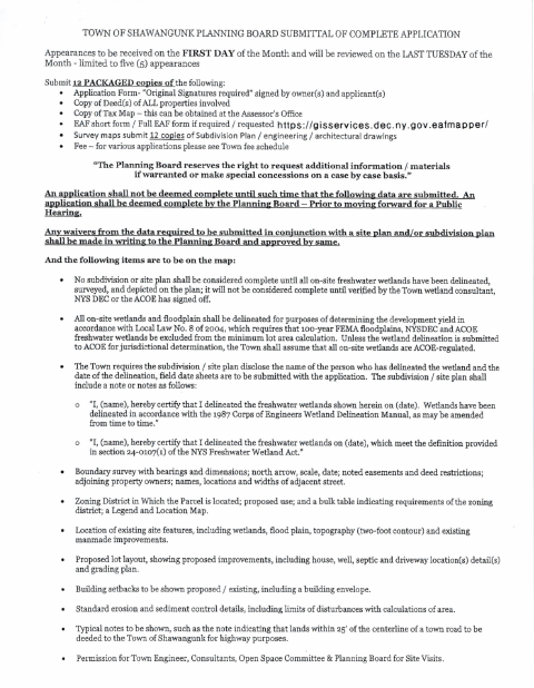 First page of the Subdivision and Lot Line Change