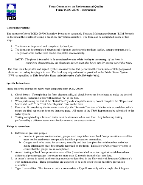 First page of the Backflow Prevention Assembly Test and Maintenance Report