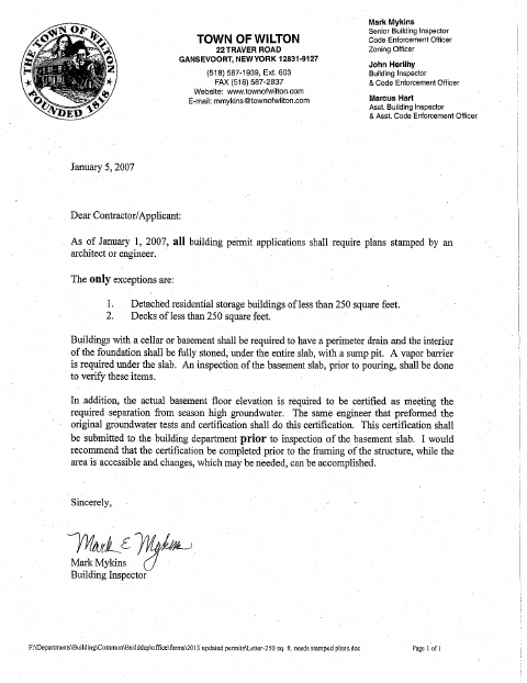 First page of the Single Family Home with Well Permit Application