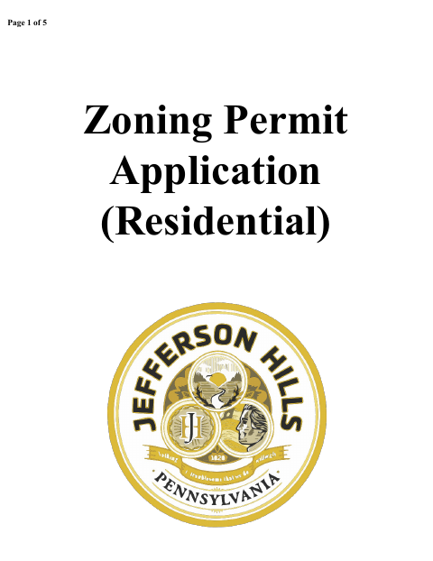 First page of the Zoning Permit Application Packet