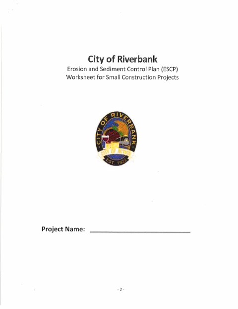 First page of the Swimming Pool Erosion Control Plan