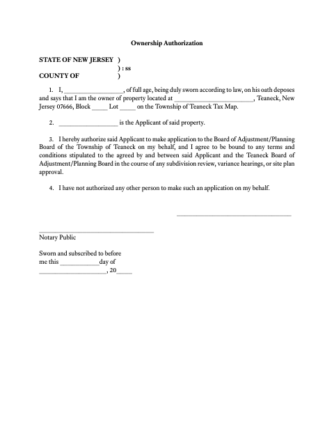 First page of the Combined Planning and Zoning Board Forms