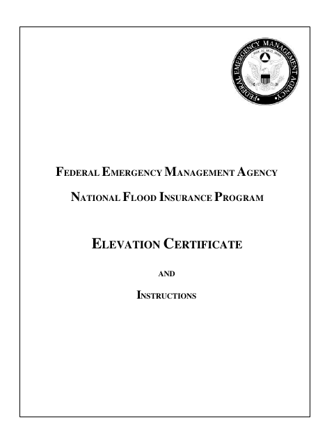 First page of the Elevation Certificate and Instructions