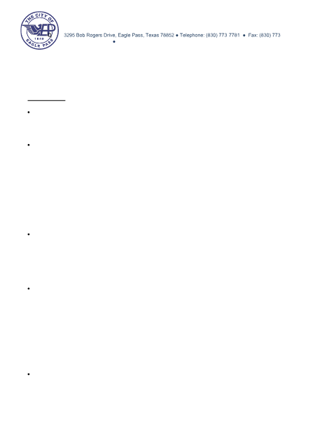 First page of the Right-of-Way Use Permit Application