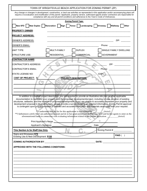 First page of the Driveway Permit Application
