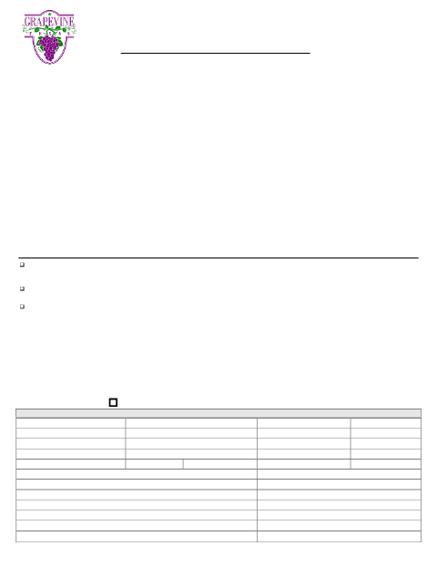 First page of the Building Permit Application