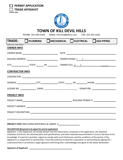First page of the Trade Affidavit