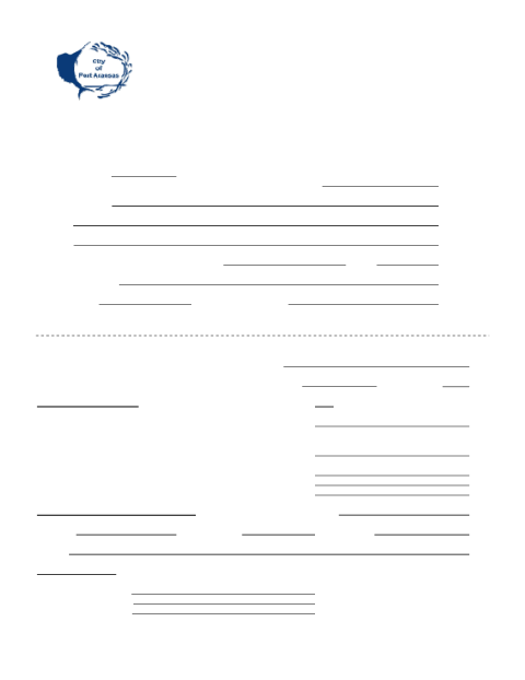 First page of the Application for Special Use Permit