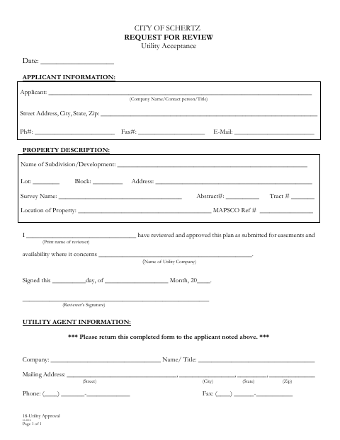 First page of the Request for Review