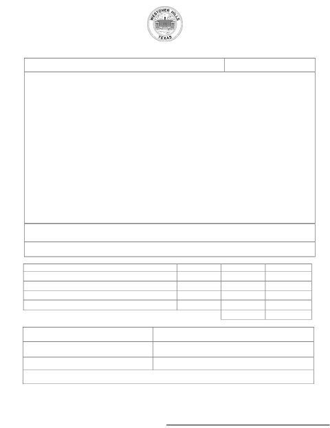 First page of the Building Permit Application