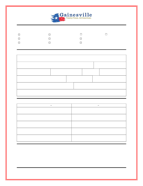 First page of the Universal Development Application