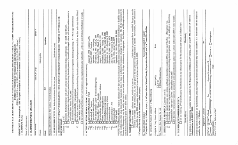 First page of the Veterans Deduction