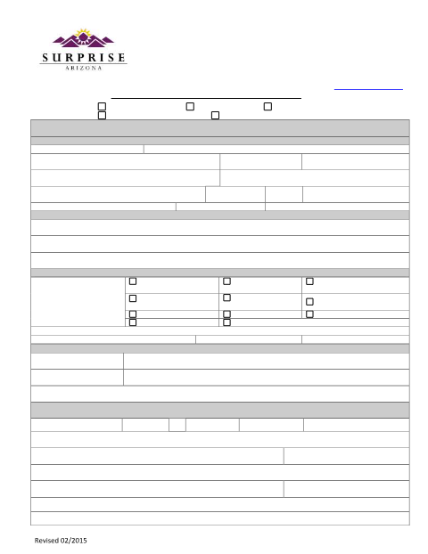 First page of the Application for Use of Non-Potable Water