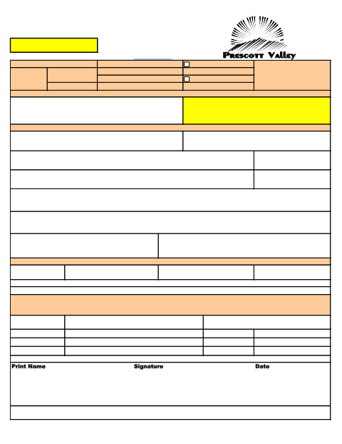 First page of the Peddler's License Application