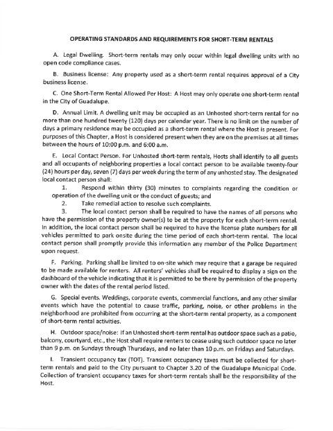 First page of the Short-Term Rental Permit Application
