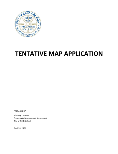 First page of the Tentative Map / Lot Line Adjustment Owner's Affidavit