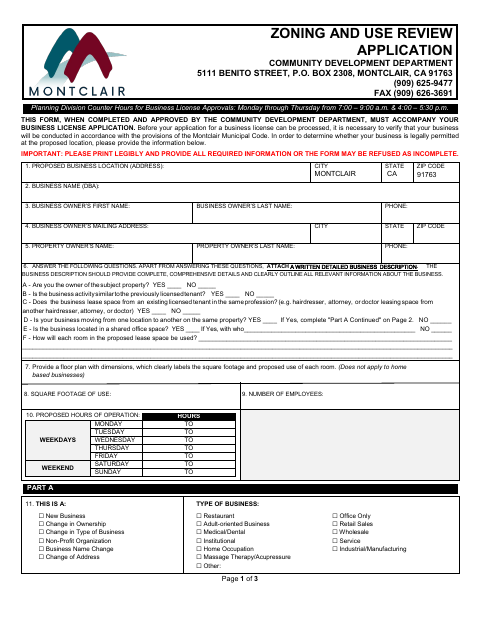 First page of the Business License Approval