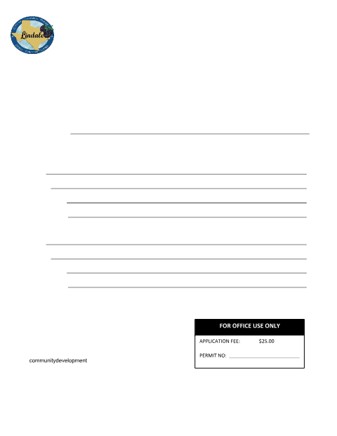 First page of the Zoning Verification Application