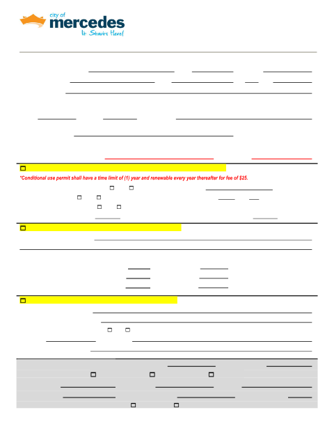 First page of the Conditional Use Permit/Variance/Rezone Request Application