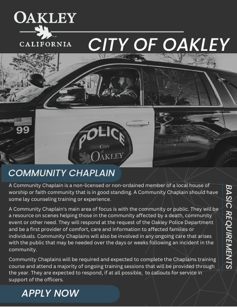 First page of the Community Chaplain Volunteer Application