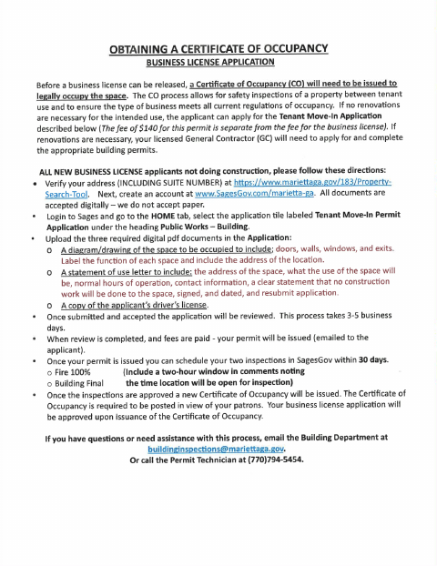 First page of the Pawn Shop License Application