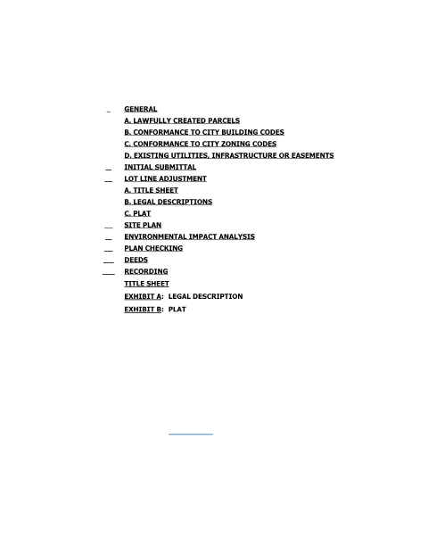 First page of the Lot Line Adjustment Title Sheet Notarization