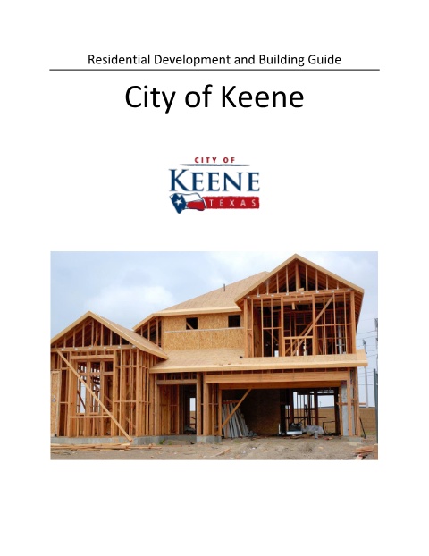 First page of the Residential Building Permit Application