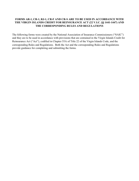 First page of the Certificates and Schedules for Reinsurance Compliance