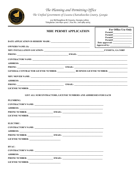 First page of the New Manufactured Home Application
