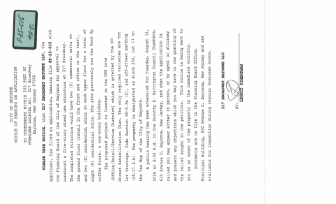 First page of the Affidavit of Service Mailing