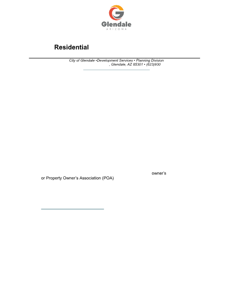 First page of the Zoning Clearance (Verification) Application Packet for Residential Modifications / Change of Use