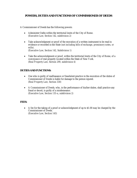 First page of the Application for Commissioner of Deeds
