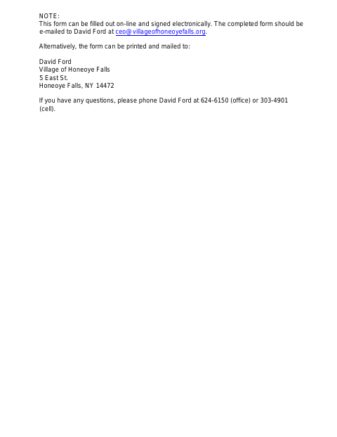 First page of the Appeal to the Zoning Board for a Special Exception Use