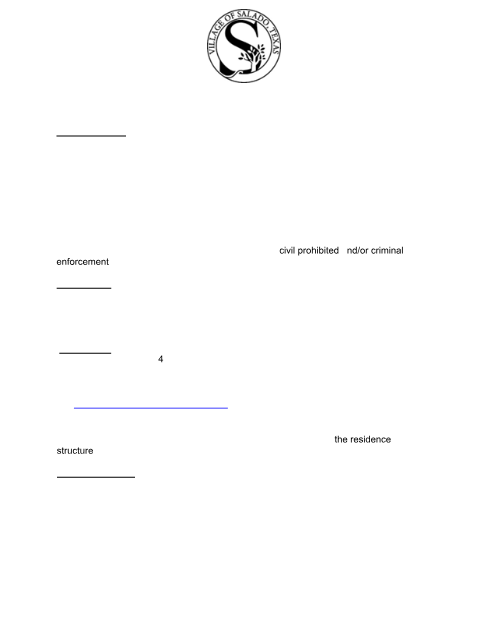 First page of the SFR Home Building Packet